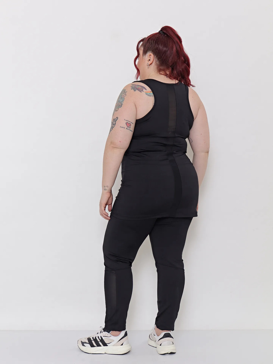 Musculosa Deportiva Mujer Larga Detalle Tull Talles Grandes - Imagen 7