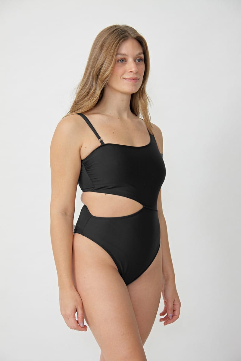 Malla Entera Un Hombro Cut Out Espalda Cavada Talles Grandes - Imagen 11