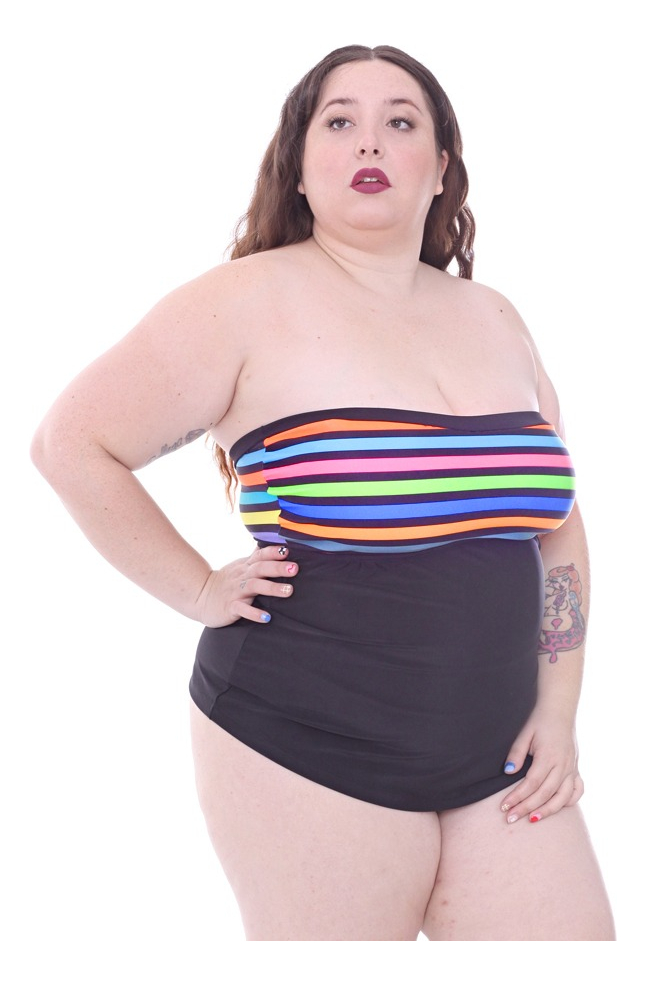 Tankini Strapless Suelta Forrada Talles Grandes (soloremera) - Imagen 2