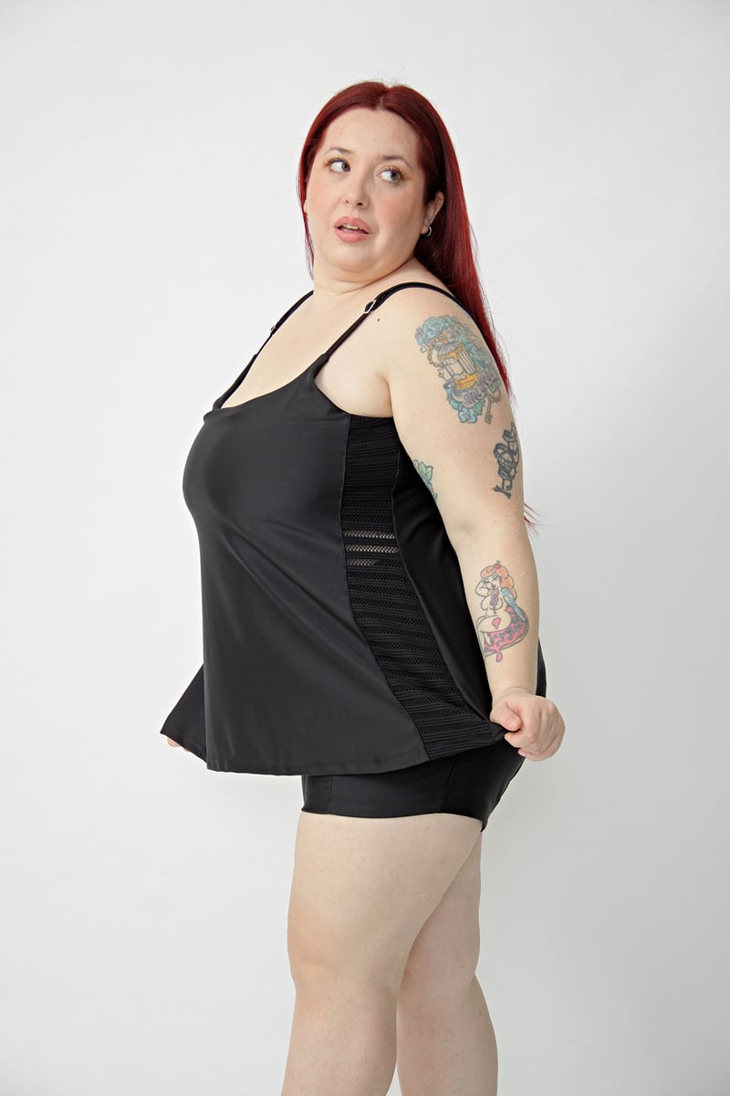 Tankini Suelta Corpiño Interno Lateral Fantasía (solo Remera) - Imagen 2