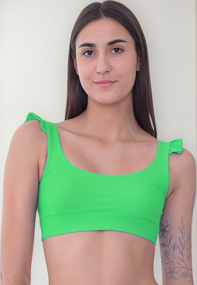 Corpiño De Bikini Tipo Top Con Volados - Imagen 8