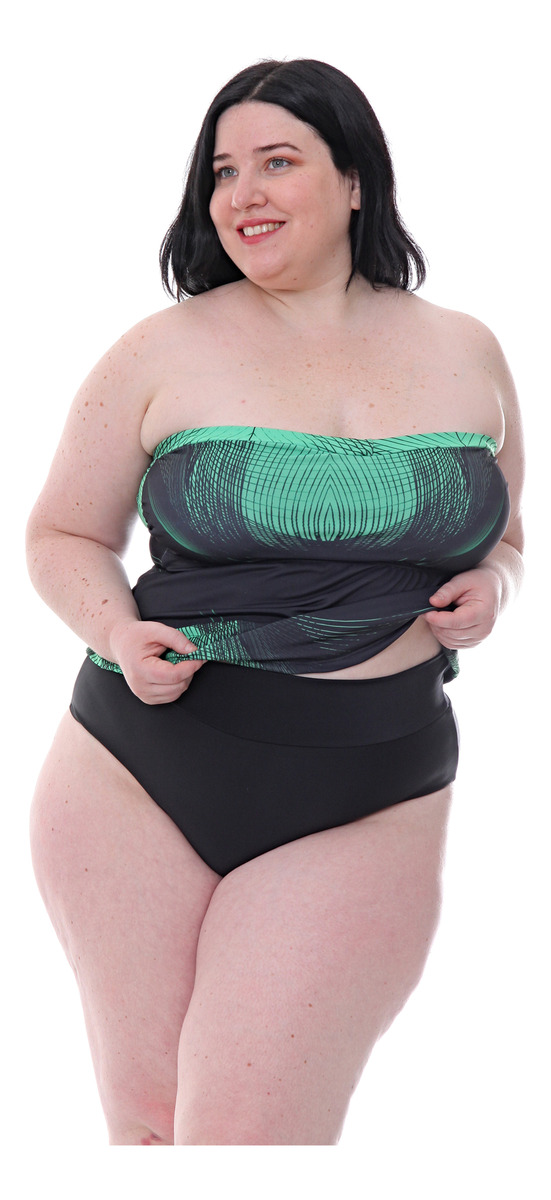 Tankini Strapless Suelta C/ Bretel Desmontable (solo Remera) - Imagen 11
