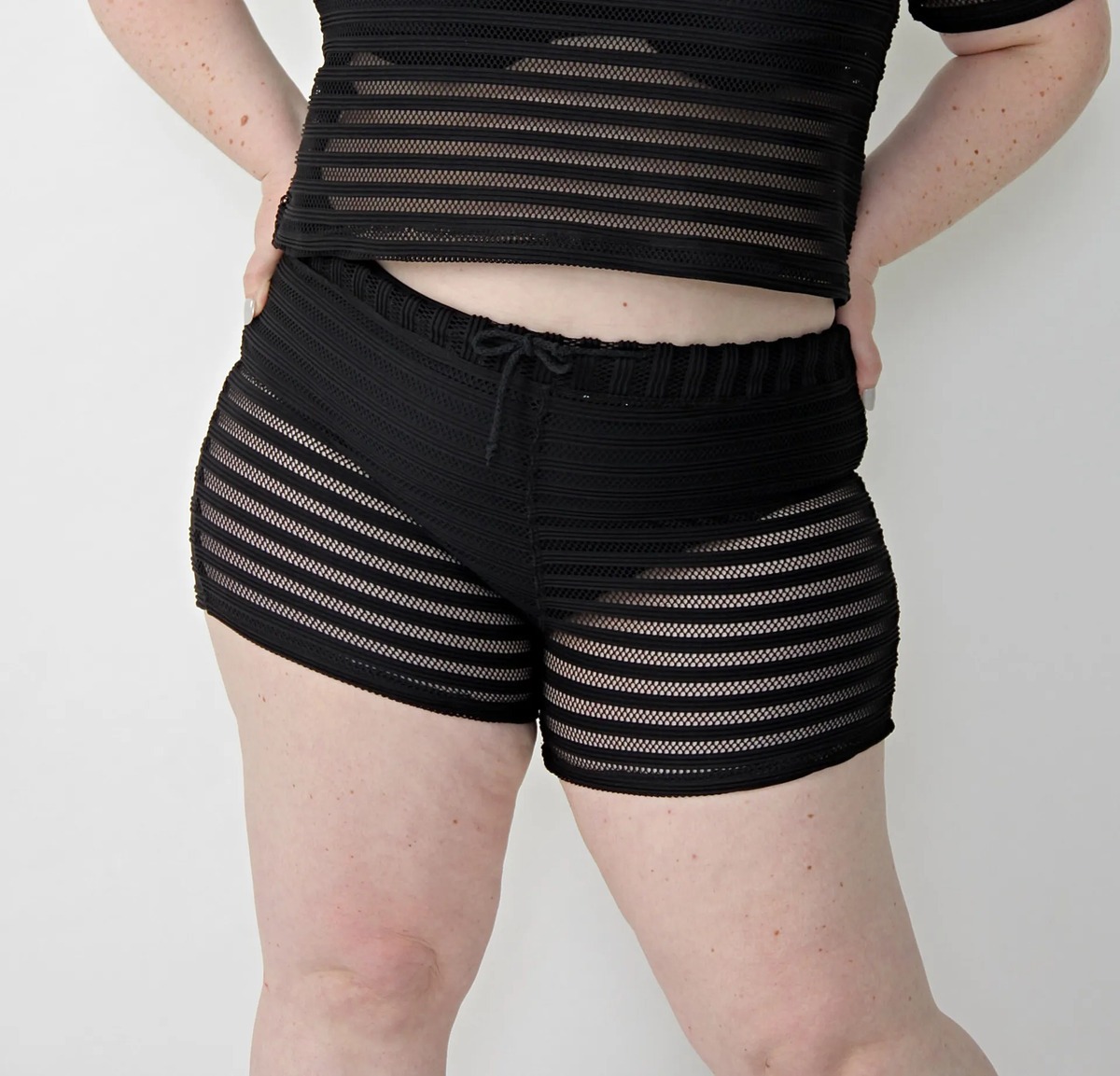 Short Calado Con Cordón Playero Verano Mujer Talles Grandes