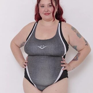 Entera Deportiva Anticloro Combinada Denim Talles Grandes