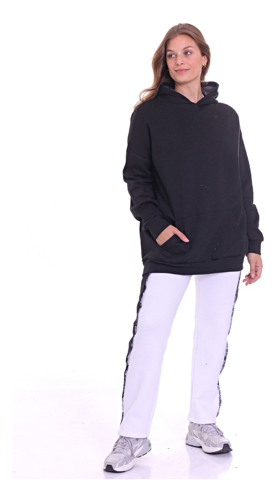 Buzo Hoddie Con Capucha Y Bolsillo Conguro Talle Grande - Imagen 5