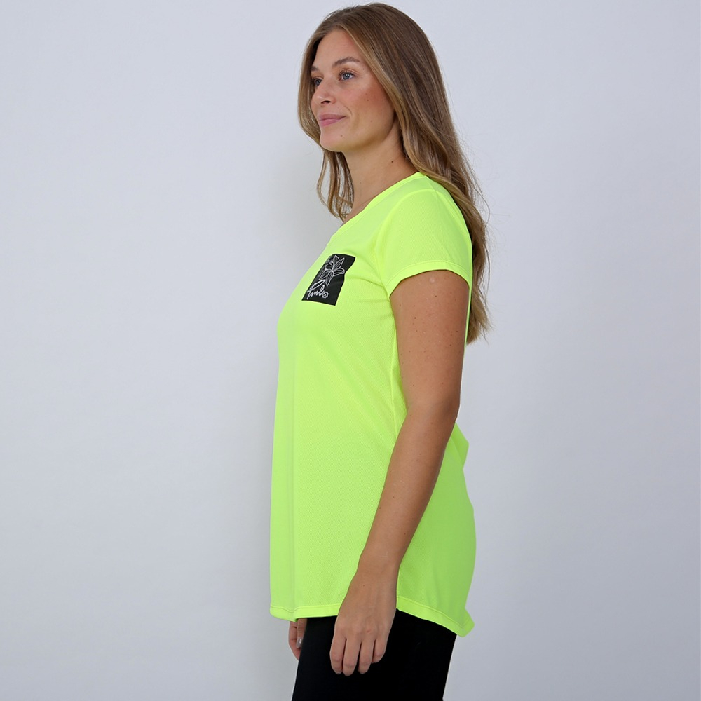 Remera Deportiva Mujer Manga Corta Tela Dry Fit Con Estampa - Imagen 2