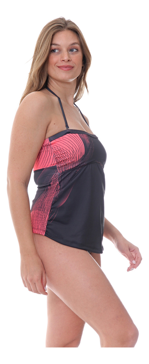 Tankini Strapless Suelta C/ Bretel Desmontable (solo Remera) - Imagen 3