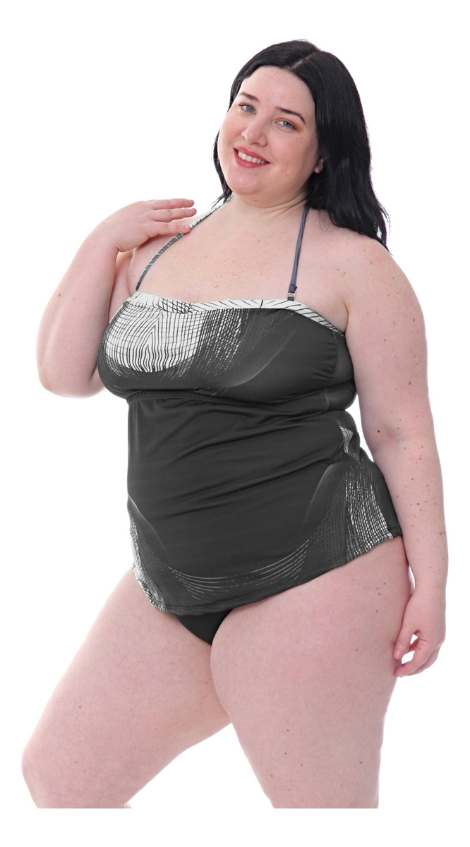 Tankini Strapless Suelta C/ Bretel Desmontable (solo Remera) - Imagen 17