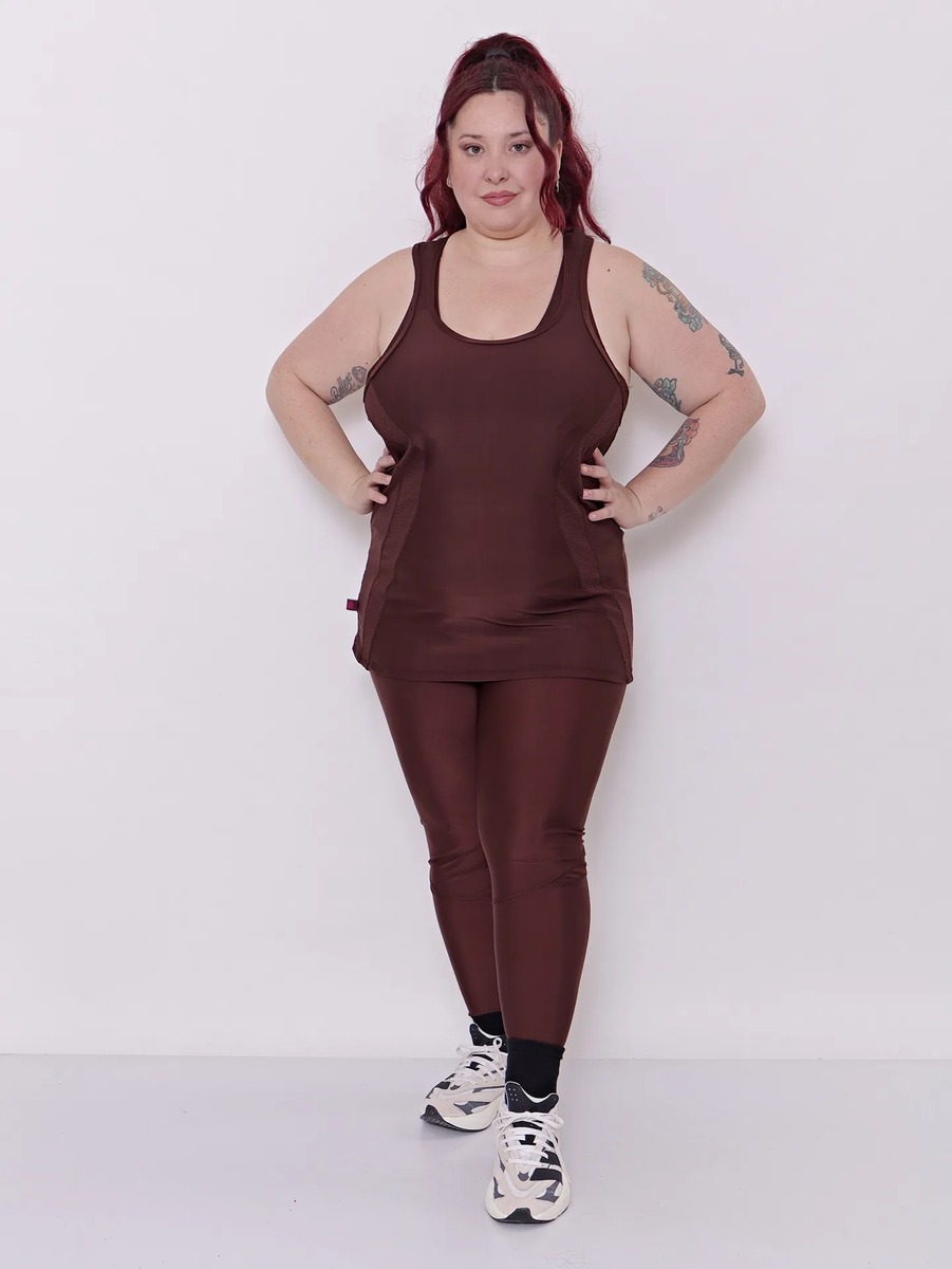 Musculosa Deportiva Mujer Larga Lycra Premium Talles Grandes - Imagen 3