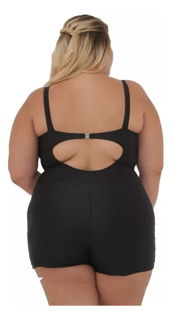 Malla Entera Deportiva Anticloro con Piernita Short Incorporado y Broche en Espalda - Imagen 2