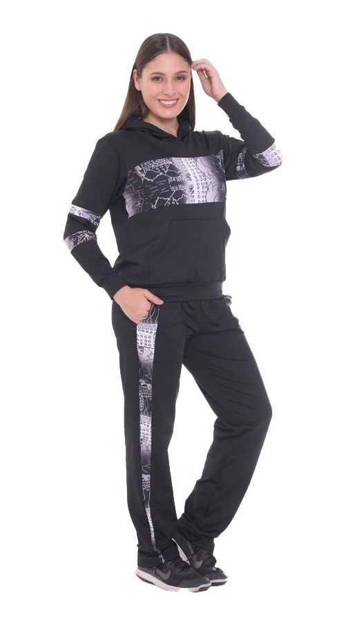 Pantalon Recto Con Bolsillos Combinado Estampado - Imagen 2